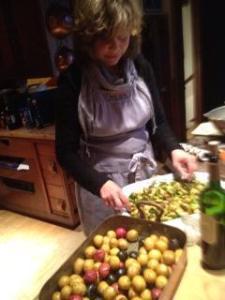 Denise Landis in the kitchen.