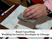 Hand Cancelling Wedding Invitation Envelopes Chicago