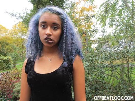 Goth blue hair fashion