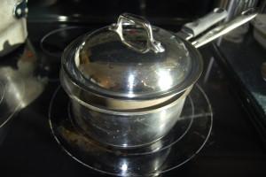 double boiler herbal oil infusion