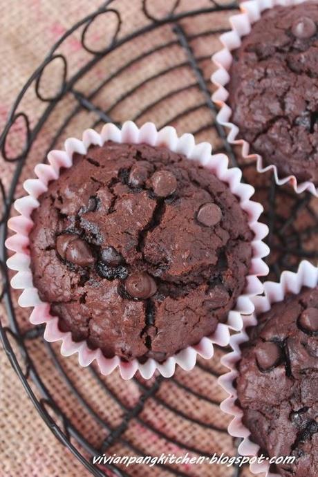 Double Chocolate Muffins (Mixing Method)