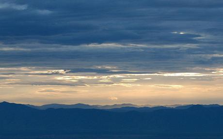 View of the Virunga Volcanoes from Nkuringo Gorilla Camp