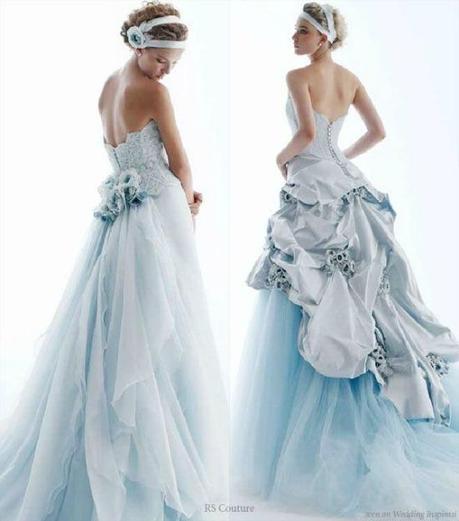 light blue wedding dresses