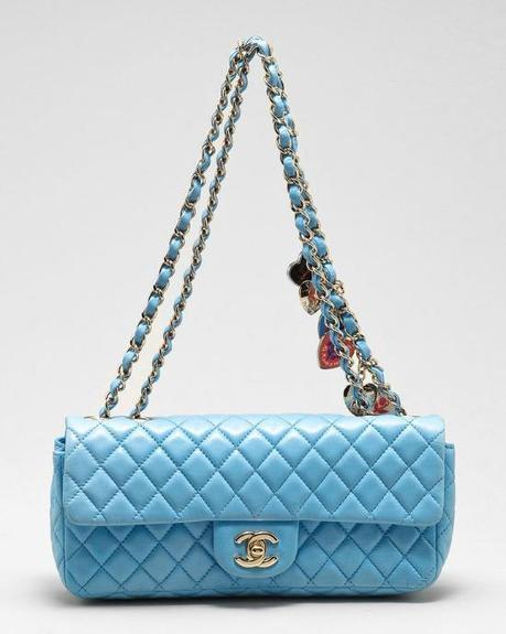 chanel light blue purse