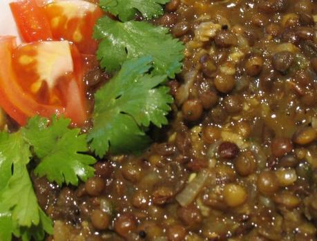Whole Brown Lentils Curry