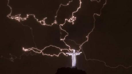BRAZIL-WEATHER-STORM-LIGHTNING-CHRIST THE REDEEMER