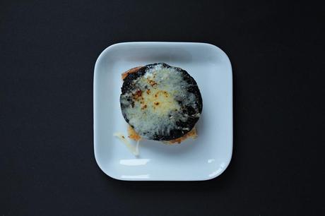 Portobello mushroom toast with gruyere cheese #153