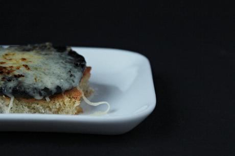 Portobello mushroom toast with gruyere cheese #153