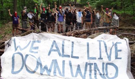 EF! blockades a frack site in PA, 2012