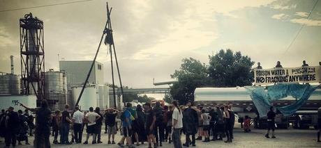 EF! Blockades fracking proppant facility in NC, 2013