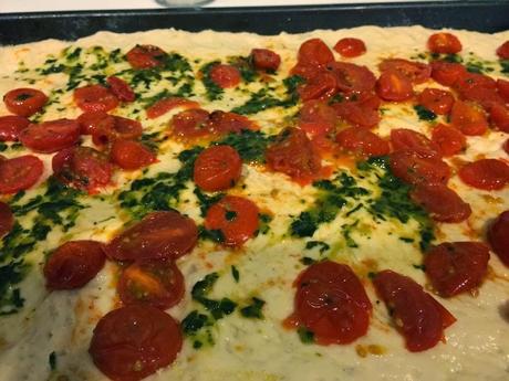 Roasted Tomato Basil Flatbread for #SundaySupper