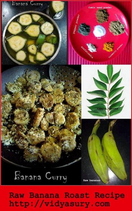 raw banana roast recipe vidya sury 