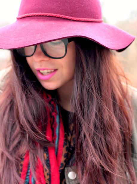 green parka, emerald green dress, animal print, oxblood hat, fashion blogger, inspiration, style, bright pink lips, iheartblack