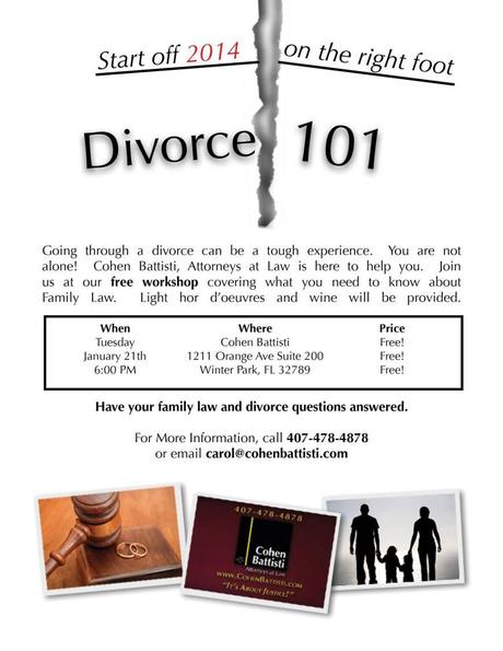 Family Law 101-  Attend our family law workshop