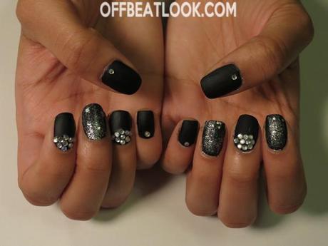 Matte Black Nail Design