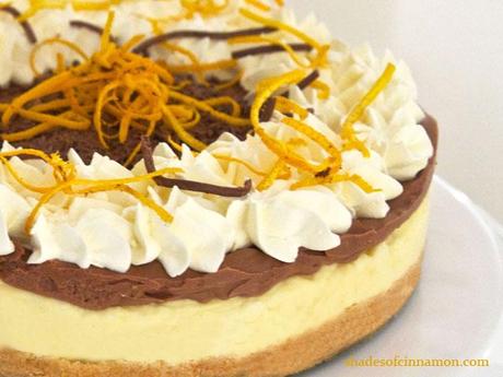 No bake chocolate and orange cheesecake