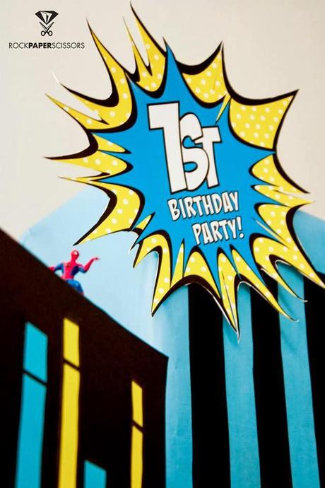 Superhero 1st Birthday Party by Rock Paper Scissors