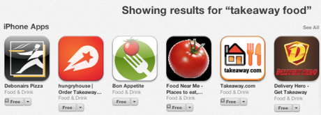 App Store - Takeaway Food Apps, Jan 2014