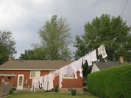 Dry cloth on clothline