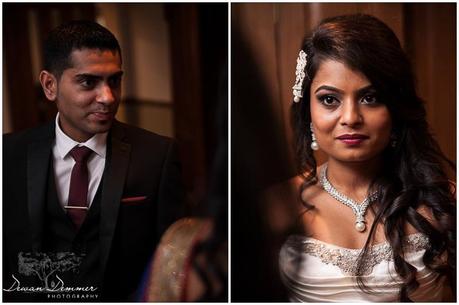 The wedding couple at Woolston Manor