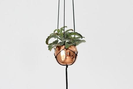 Copper Cup Hanging Planter