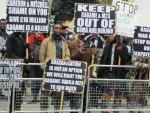 During a protest of mainly Congolese staged on 28.11.12 at the diplomatic representations of Rwanda and Democratic Republic of Congo in London days after the rebel group M23 had occupied Goma.