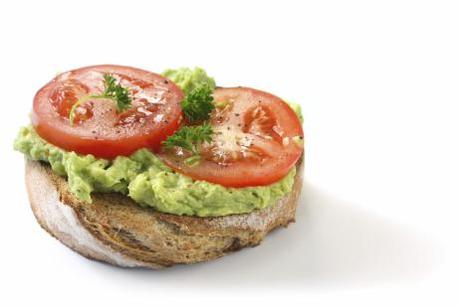 Avocado and Tomato on Rye Toast
