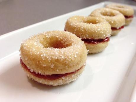 mini ring jam sandwich doughnuts baked not deep fried using silicon mold lakeland easy under 10 minutes recipe
