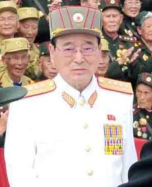 Gen. O Kuk Ryol at a commemorative photo session for war veterans in Pyongyang on 30 July 2013.