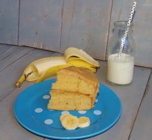Banana Cake with Peanut Butter Icing - Kelli's Kitchen