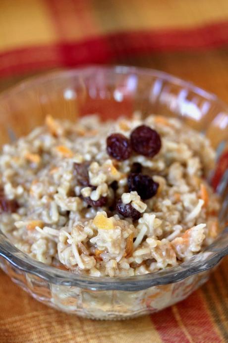 Vegan Coconut Carrot Cake Oatmeal