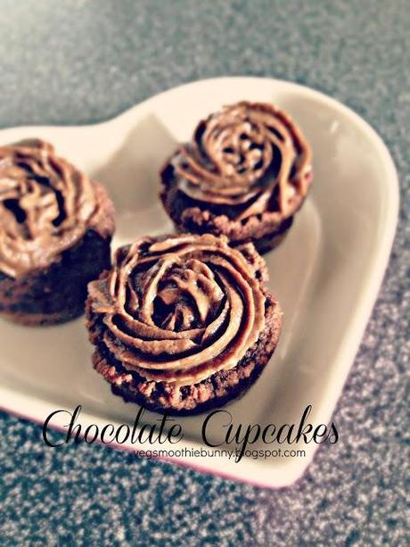 Coconut Flour Chocolate Cupcakes with Avocado- Chocolate Frosting