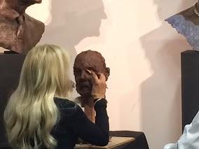Frances Segelman Sculpts Sir Derek Jacobi at the London Film Museum