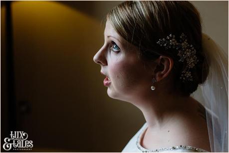 Blue eyed bride at cedar court grand hotel in York