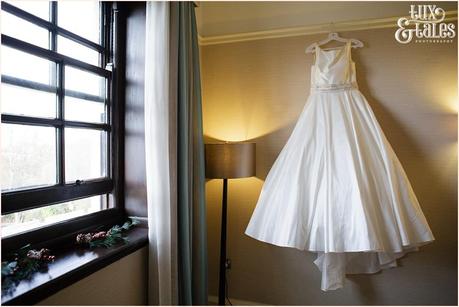 Classic wedding cress hanging up at Cedar Court Grand Hotel