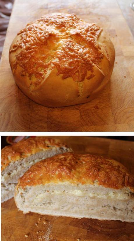 Pieday Friday recipe for baking loaf of cheese bread on Cassiefairy blog