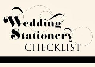 Your Wedding Stationery Checklist 2014