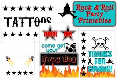 Rock & Roll Party Printables