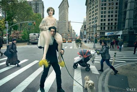 lena dunham and adam driver ROCHA VOGUE FEB 2014