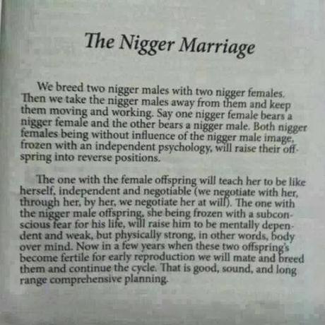 THE NIGGER MARRIAGE