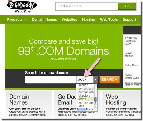 new godaddy domains