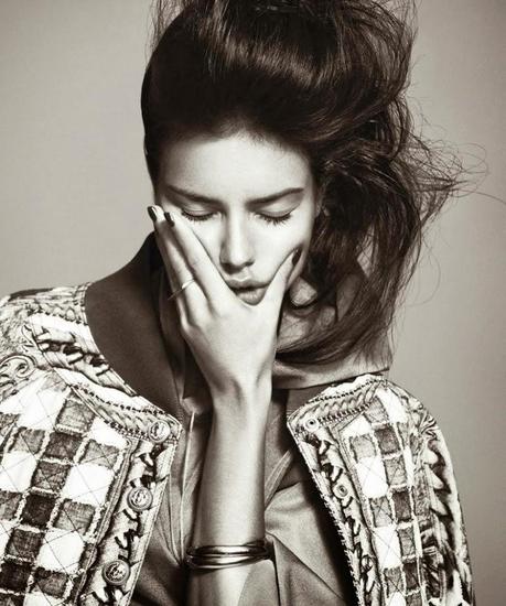 Adriana Lima for February 2014 Cover Shoot of Harper’s Bazaar Spain