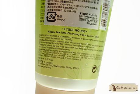 Etude House Happy Teatime Green Tea Cleansing Foam Review