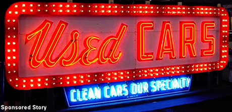 Neon Used Car Sign