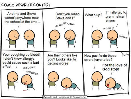 Cyanide & Happiness: Allergic to bad grammar