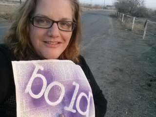 Day 1 of the #365feministselfie project, proudly displaying my word for 2014