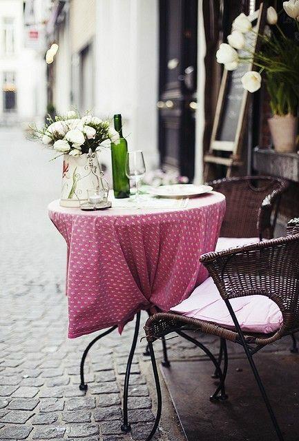 street cafe table