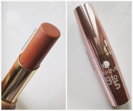 Lakme 9 to 5 Lip Color in Coffee Command: Review/Swatches/LOTD