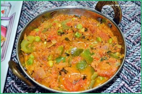 Peas capsicum masala