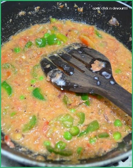 Peas capsicum masala